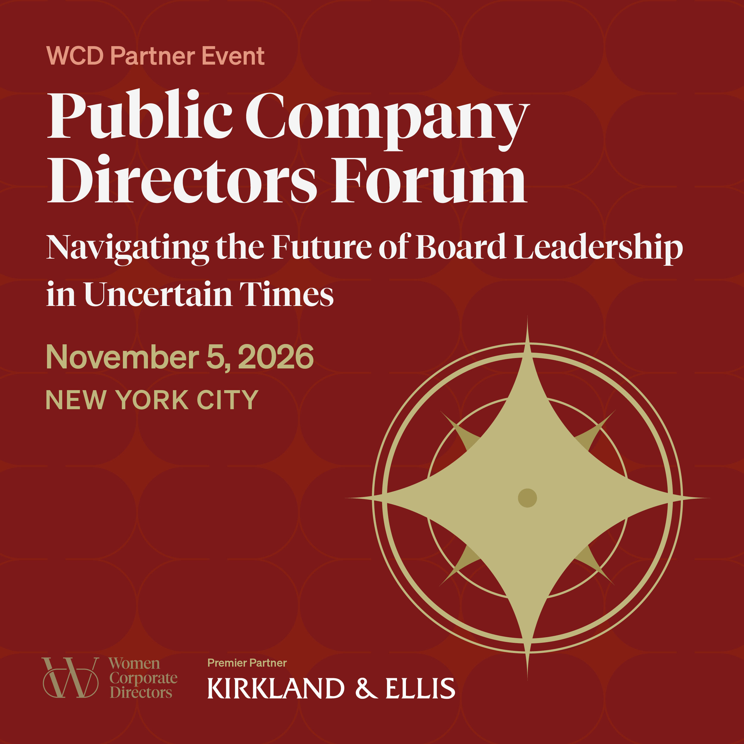 2026 WCD Public Company Directors Forum Nov 5_LinkedIn_square_01